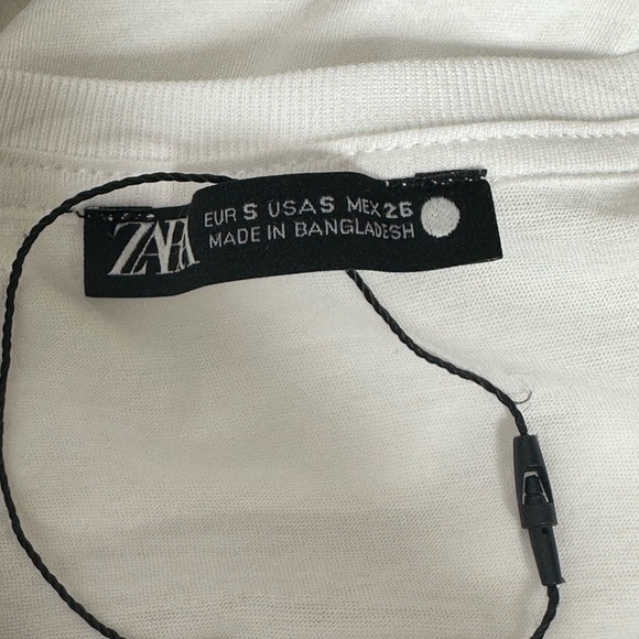 Zara White Asymmetrical Sleeveless Muscle Tee - Picture 3 of 6